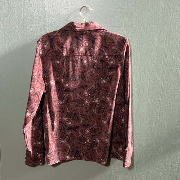 Vintage Havanna Jacks Cafe Paisley Long Sleeve Shirt Large Tropical - Picture 4 of 5